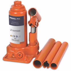 Perel Cric bouteille hydraulique, crique voiture hydraulique, crique 2 tonnes, cric de levage pour voiture, camping-car, cami ...
