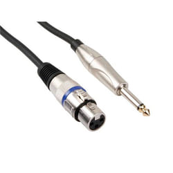 HQ Power PAC110 câble audio 3 m XLR (3-pin) 6,35 mm Noir