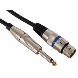 HQ Power PAC112, XLR (3-pin), Mâle, 6,35 mm, Femelle, 10 m, Noir