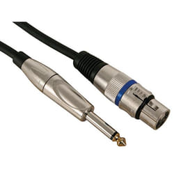 HQ Power PAC112 câble audio 10 m XLR (3-pin) 6,35 mm Noir