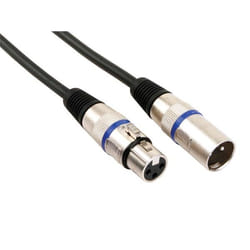 HQ Power XLR M/F, 6m câble audio XLR (3-pin) Noir