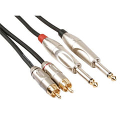HQ Power PAC118 câble audio 5 m 2 x RCA 2 x 6,35 mm Noir