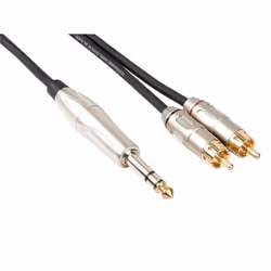 HQ Power PAC131, 2 x RCA, Mâle, 6,35 mm, Mâle, 6 m, Noir