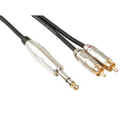 HQ Power PAC131 câble audio 6 m 2 x RCA 6,35 mm Noir