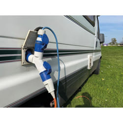 Perel - câble adaptateur avec prise schuko vers fiche cee - 3 m - terre allemande