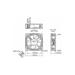 Sunon - Ventilateur 230vca roulement a aiguilles 120 x 120 x 25mm