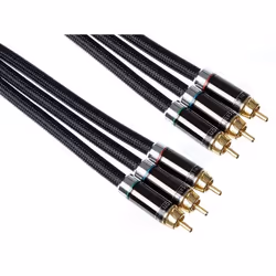 Velleman PAC407G015, 1,5 m, 3 x RCA, 3 x RCA, Mâle, Mâle, Noir