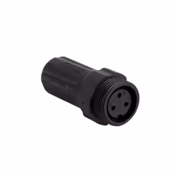 Velleman CUF3W, 3 Pin, Noir, Femelle, Droit, Nylon, Or