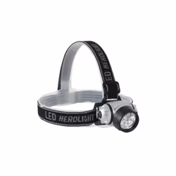 Lampe frontale ajustable à 7 LEDs blanches interrupteur à 5 positions: 1 LED allumée / 3 LEDs allumées / 7 LEDs allumées / 7  ...