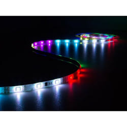 Perel Set avec bande LED animée numériquement, 150 LED 5050 lumineuses, contrôleur RVB et alimentation, revêtement en silicone, 5 mètres