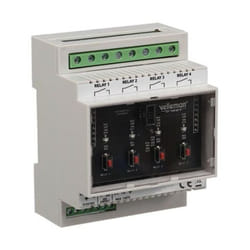 Velleman - Carte relais wlan, adaptée pour le montage sur rail din, 4 relais, 12-24 vdc, 16 a