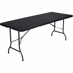 Perel Table pliante, table valise, table pliable, résistante aux intempéries, avec poignée, idéale pour pique-nique, camping, ...