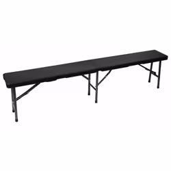 Perel Banc pliant, résistant aux intempéries, avec poignée, aspect rotin, max. 400 kg, noir Vous allez faire du camping, un p ...