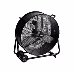 Perel TOOL173, Ventilateur à lame domestique, Noir, Sol, Aluminium, Métal, 60 cm, 7128 m³/h