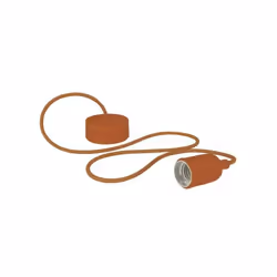 CARACTERISTIQUES : suspension et douille en silicone câble en cordage avec barrette de connexion idéale pour ampoules à filam ...