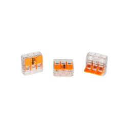 Mini borne de connexion a levier 3 x 0.2 - 4 mm² pour tout type de cable - 1 pièce WG221413 RI14944