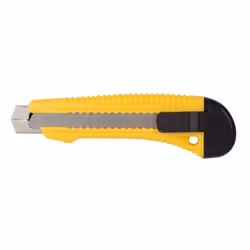 Toolland MES38A couteau à lame rétractable Noir, Jaune Couteau à lame universelle