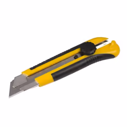 Toolland MES03N couteau à lame rétractable Noir, Jaune Couteau à lame universelle