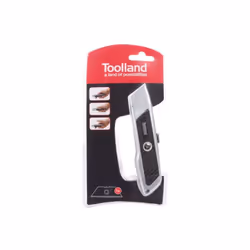 Toolland MES08 couteau à lame rétractable Aluminium, Noir Couteau rasoir
