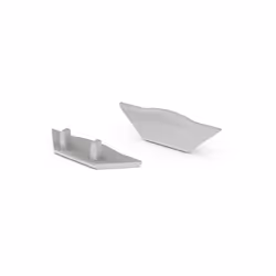 CAPUCHON EN ABS POUR PROFILÉ LED ALU-CORNER - SANS TROU DE CÂBLE - GRIS