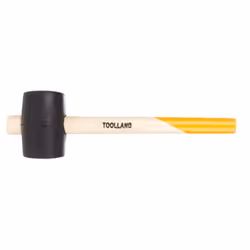 Toolland RH500, Maillet, Caoutchouc, Bois, Noir, Blanc, Jaune, 95 mm, 325 mm