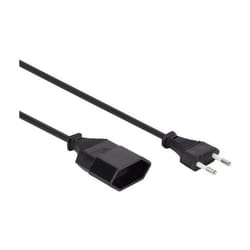 Perel - Câble d'alimentation noir cee 7/16 fiche euro+ c7 l1 8 m h03vvh2-f 2g0 75 mm²