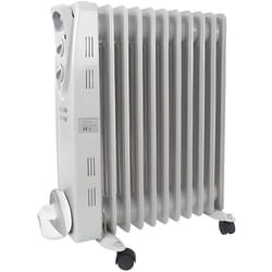 Radiateur bain dhuile - PEREL - 2500 W - Fluide caloporteur - Electrique - Gris - Vertical