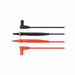 sondes en acier inoxydable droites (2 mm) avec vis (4 mm) • fiche banane coudée protégée (4 mm) avec gaine isolée à l'autre e ...