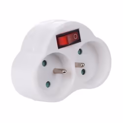Perel EB2SWN, Intérieure, Type E, Type E, IP20, Blanc, 2 sortie(s) CA