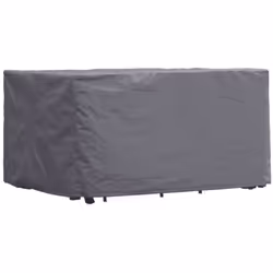 Perel Housse de protection pour salon de jardin, housse hivernage salon, bâche, housse extérieure mobilier de jardin, gris, r ...