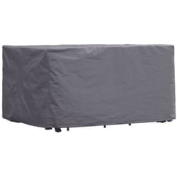 Perel Housse de protection pour salon de jardin, housse hivernage salon, bâche, housse extérieure mobilier de jardin, gris, rectangulaire, 285 cm x