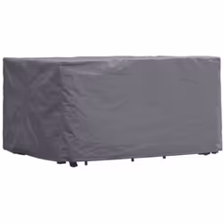 Perel Housse de protection pour salon de jardin, housse hivernage salon, bâche, housse extérieure mobilier de jardin, gris, r ...