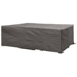 Housse d'extérieur pour ensemble de jardin, gris, rectangulaire, 320 cm x 275 cm x 80 cm - Perel