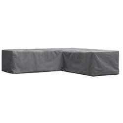Perel - Housse d'extérieur pour ensemble de jardin, gris, forme l, 300 cm x 300 cm x 70 cm