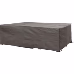 Perel Housse de protection pour salon de jardin, housse hivernage salon, bâche, housse extérieure mobilier de jardin, gris, r ...