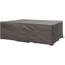 Perel - Housse de protection pour salon de jardin, housse hivernage salon, bâche, housse extérieure mobilier de jardin, gris, rectangulaire, 280 x