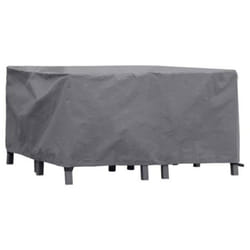 Housse d'extérieur pour ensemble de jardin, gris, rectangulaire, 140 cm x 140 cm x 70 cm - Perel