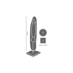 Perel - housse d'extérieur pour parasol ø max. 450 cm velleman ocp-l