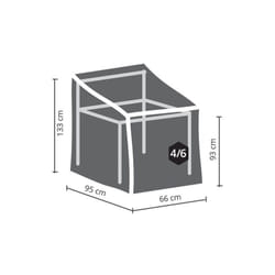 Housse d'extérieur pour chaises empilables - 95 cm velleman OCSC95