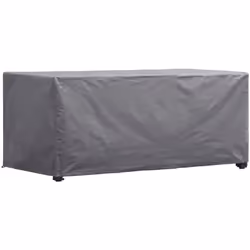 Perel Housse de protection pour table max. 140 cm, housse hivernage salon, bâche, housse extérieure mobilier de jardin, gris, ...