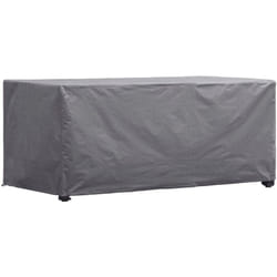 Perel - Housse de protection pour table max. 160 cm, housse hivernage salon, bâche, housse extérieure mobilier de jardin, gris, rectangulaire, 165 x