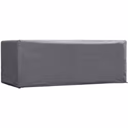 Perel - Housse de protection pour table max. 180 cm, housse hivernage salon, bâche, housse extérieure mobilier de jardin, gris, rectangulaire, 185 cm
