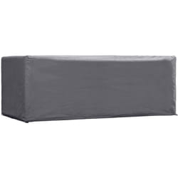 Perel - Housse de protection pour table max. 180 cm, housse hivernage salon, bâche, housse extérieure mobilier de jardin, gris, rectangulaire, 185 cm