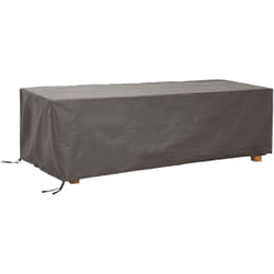 Perel - Housse de protection pour table max. 240 cm, housse hivernage salon, bâche, housse extérieure mobilier de jardin, gris, rectangulaire, 245 cm