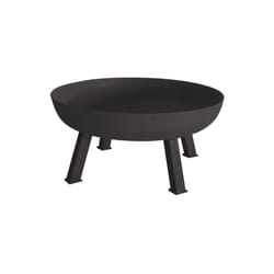 Perel - Brasero, 3 pieds solides, rond, 41.5 x ø 100 cm, fonte, noir