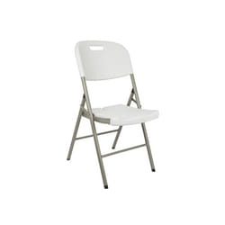 Perel FP164N chaise d'extérieur Dîner Siège rigide Dossier rigide Polyéthylène, Acier Acier inoxydable, Blanc