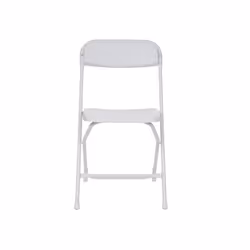 Perel FP166N chaise d'extérieur Dîner Siège rigide Dossier rigide Plastique, Acier Blanc