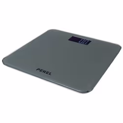 Perel Pèse-personne de salle de bain numérique 180 kg Gris