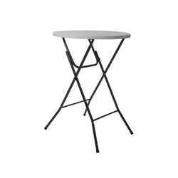 Perel FP185N, Noir, Blanc, Polyéthylène haute densité (HDPE), Acier, Forme arrondie, 4 pieds, Pieds en H, 80 cm