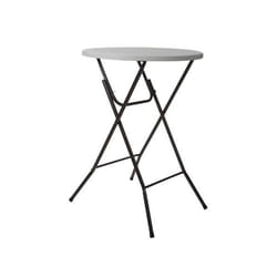 Perel FP185N table de jardin Noir, Blanc Forme arrondie